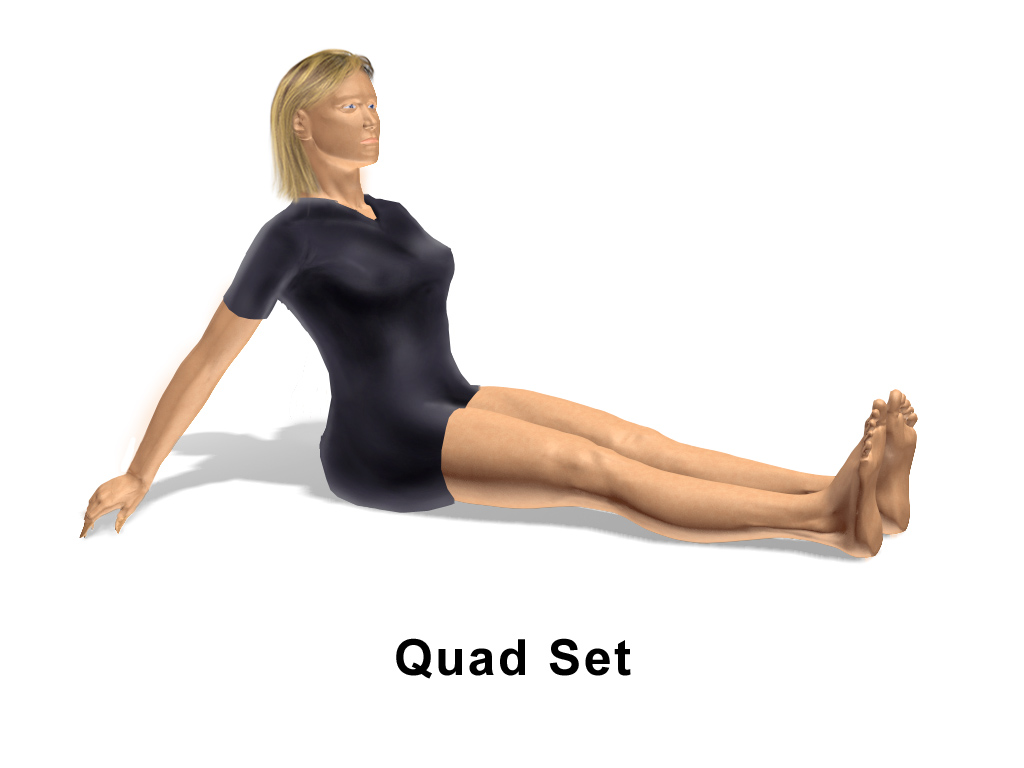 Quad set, dizi hareket ettirmeden çevresindeki kasları güçlendirir.