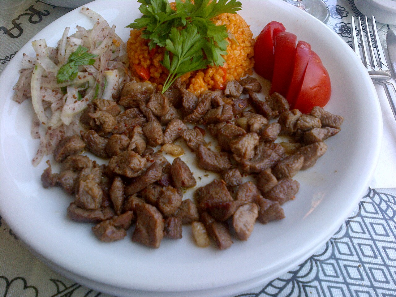 Çekme kebabı kavurma