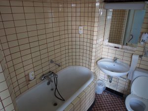 Fayanslı banyo duvarı