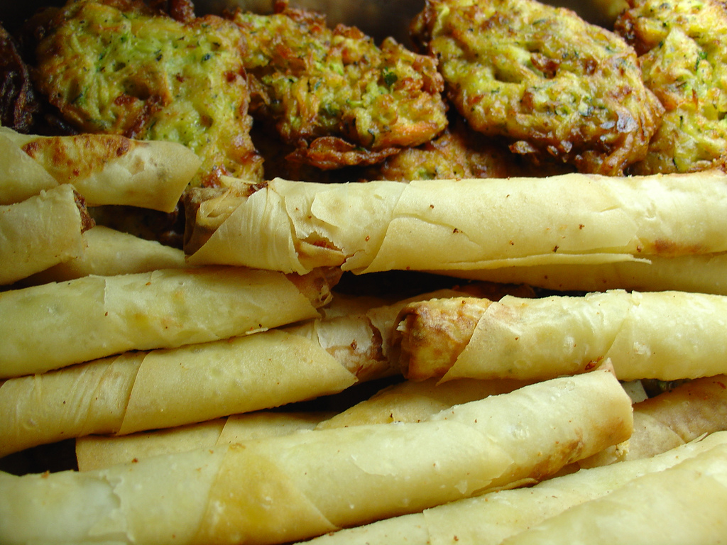 Kızarmış kabaklı köfteler