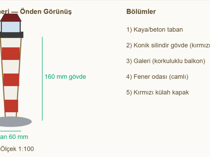 Deniz Feneri Maketi Nasıl Yapılır? Silindir Gövdeli Model