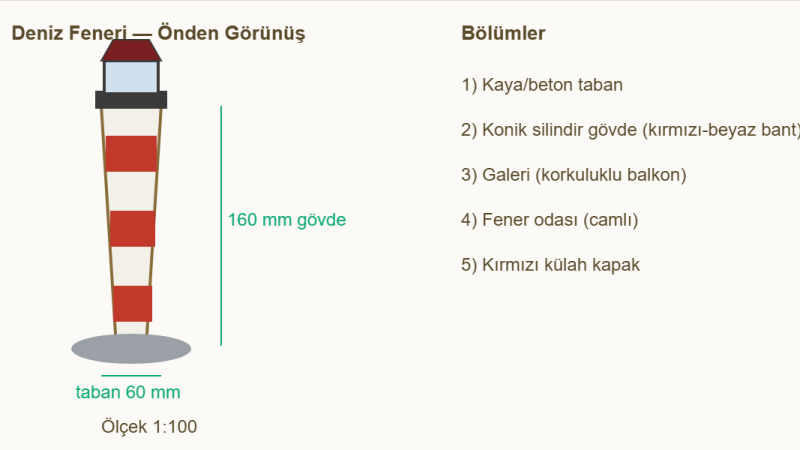 Deniz Feneri Maketi Nasıl Yapılır? Silindir Gövdeli Model