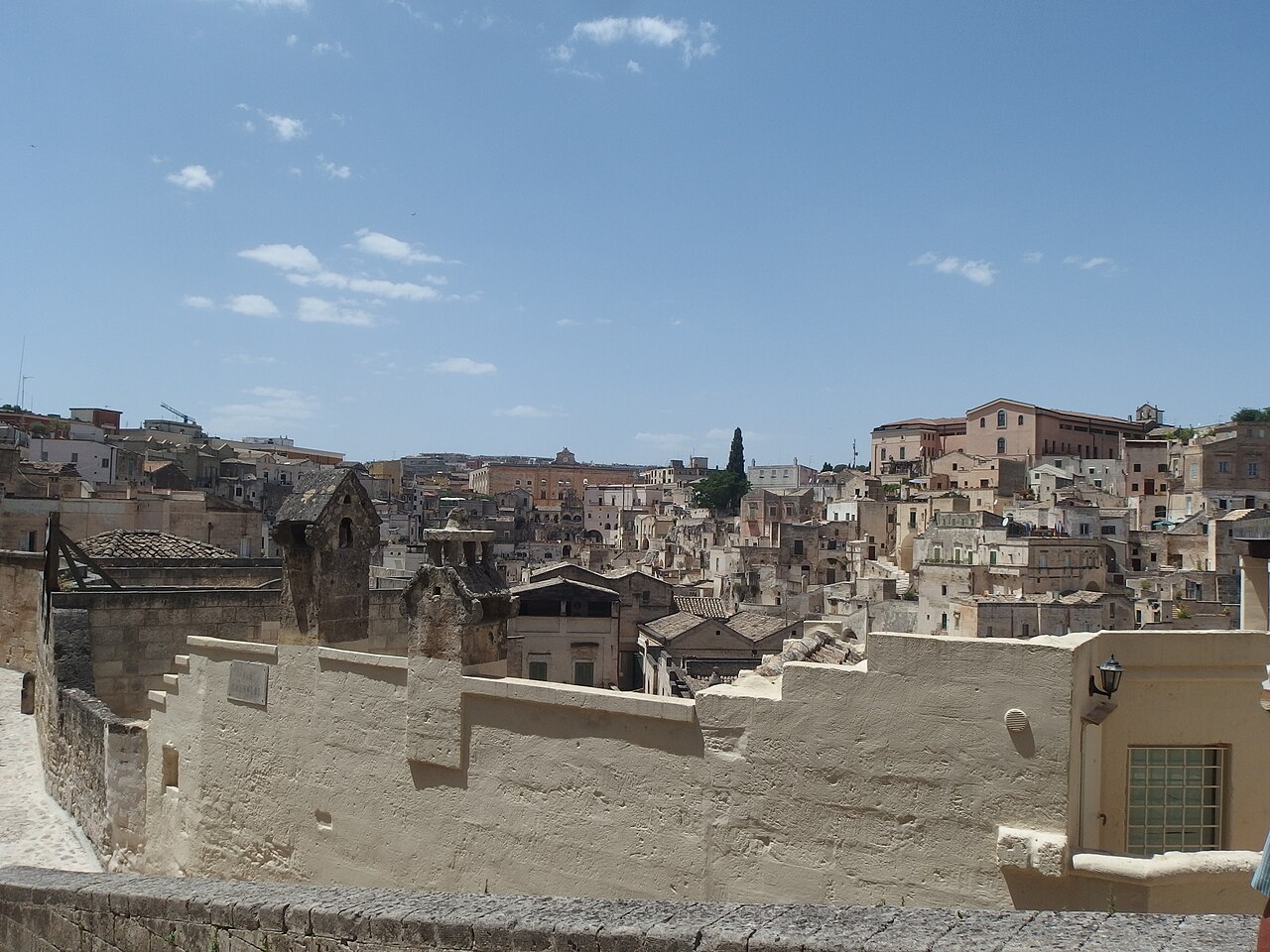 Matera kaya kenti panoramasi