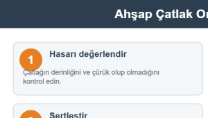 Ahşap Çatlak Onarım Aşamaları