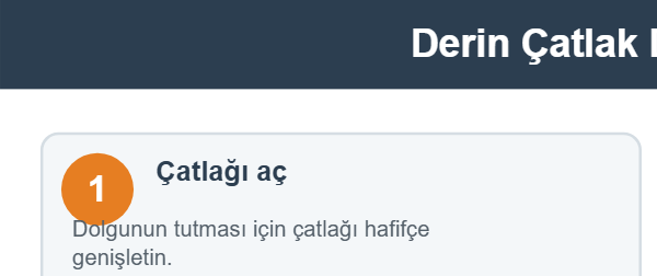 Derin Çatlak Dolgu Tekniği