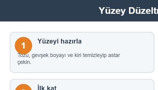 Alçı ve Macunla Yüzey Düzeltme