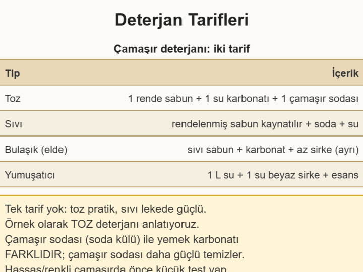 Bulaşık ve Çamaşır İçin Doğal Deterjan