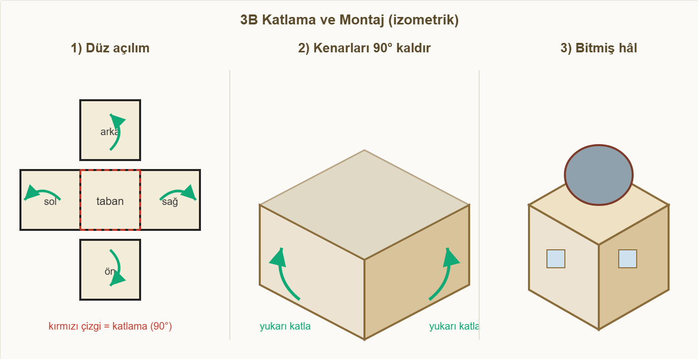 cami maketi 3b katlama
