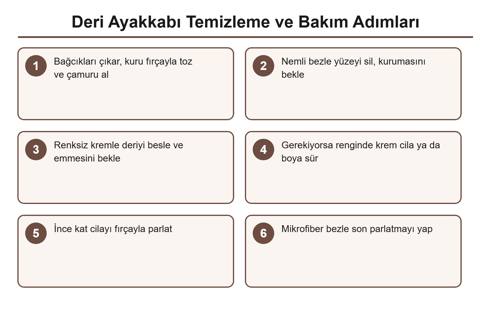Deri ayakkabı temizleme adımları