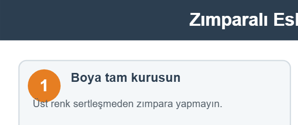 Zımparalı Eskitme Tekniği
