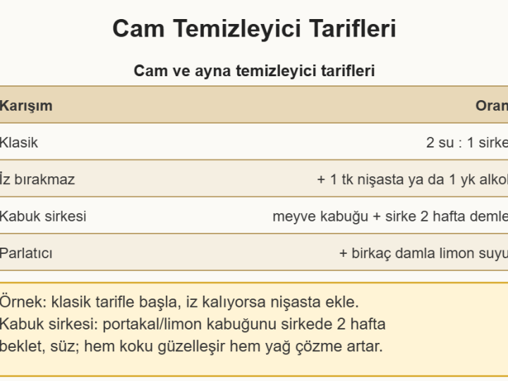 Kabuk Sirkesiyle Cam ve Ayna Temizleyici