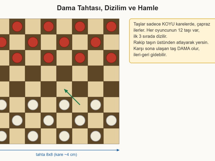 Kapak ve Düğmeden Dama ve Mangala Takımı