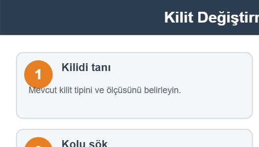 Kapı ve Pencere Kilidi Değiştirme