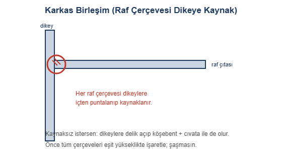 Karkas kaynak birleşim çizimi