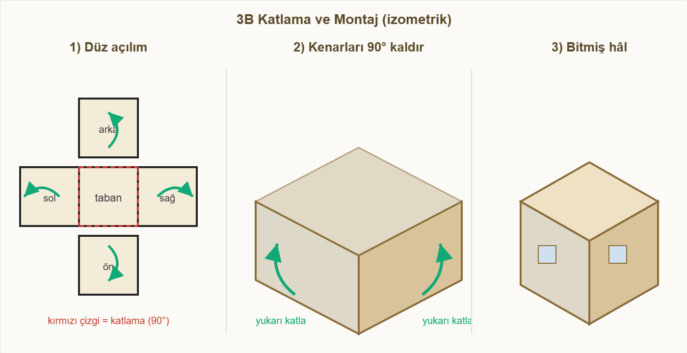 kule maketi 3b katlama