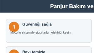 Panjur Bakım ve Tamir Aşamaları