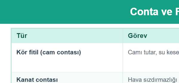 Conta ve Fitil Türleri