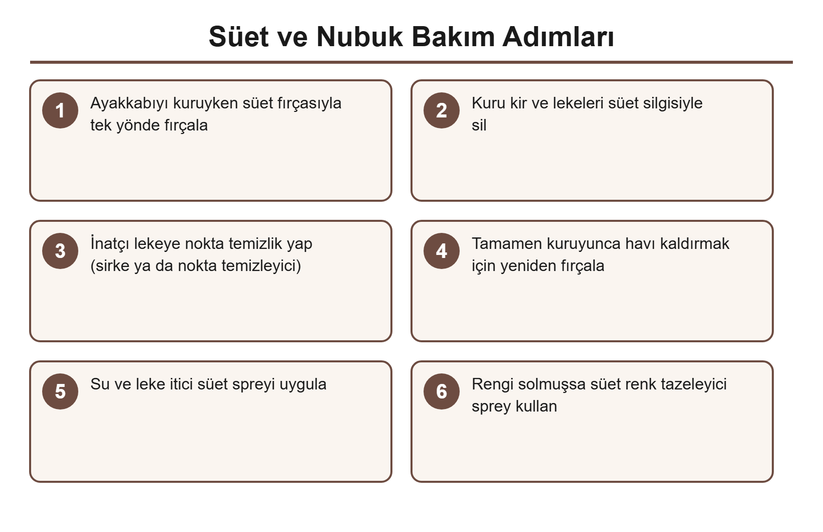 Süet ve nubuk bakım adımları