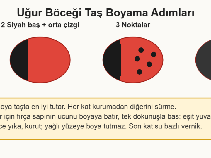 Taş Boyama Sanatı ve Uğur Böceği Taşlar