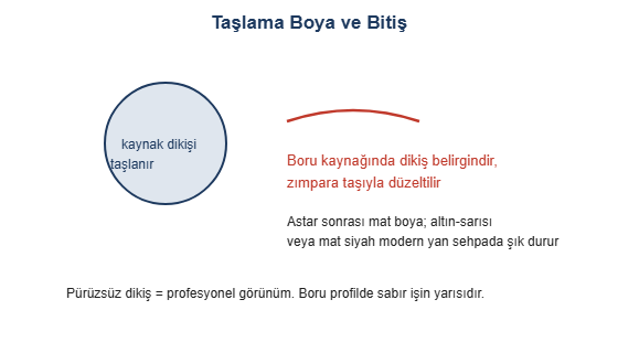 Taslama boya ve bitis cizimi