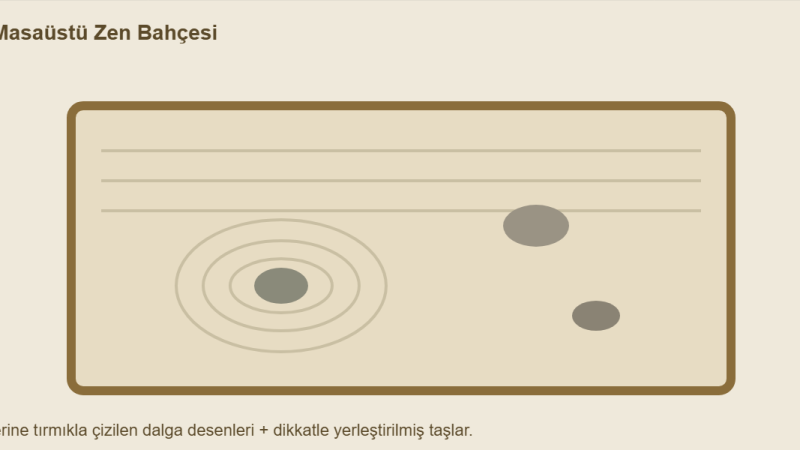 Masaüstü Zen Bahçesi Nasıl Yapılır? Kum ve Taş Dekor