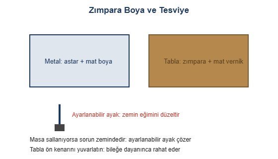 Zimpara boya ve tesviye cizimi